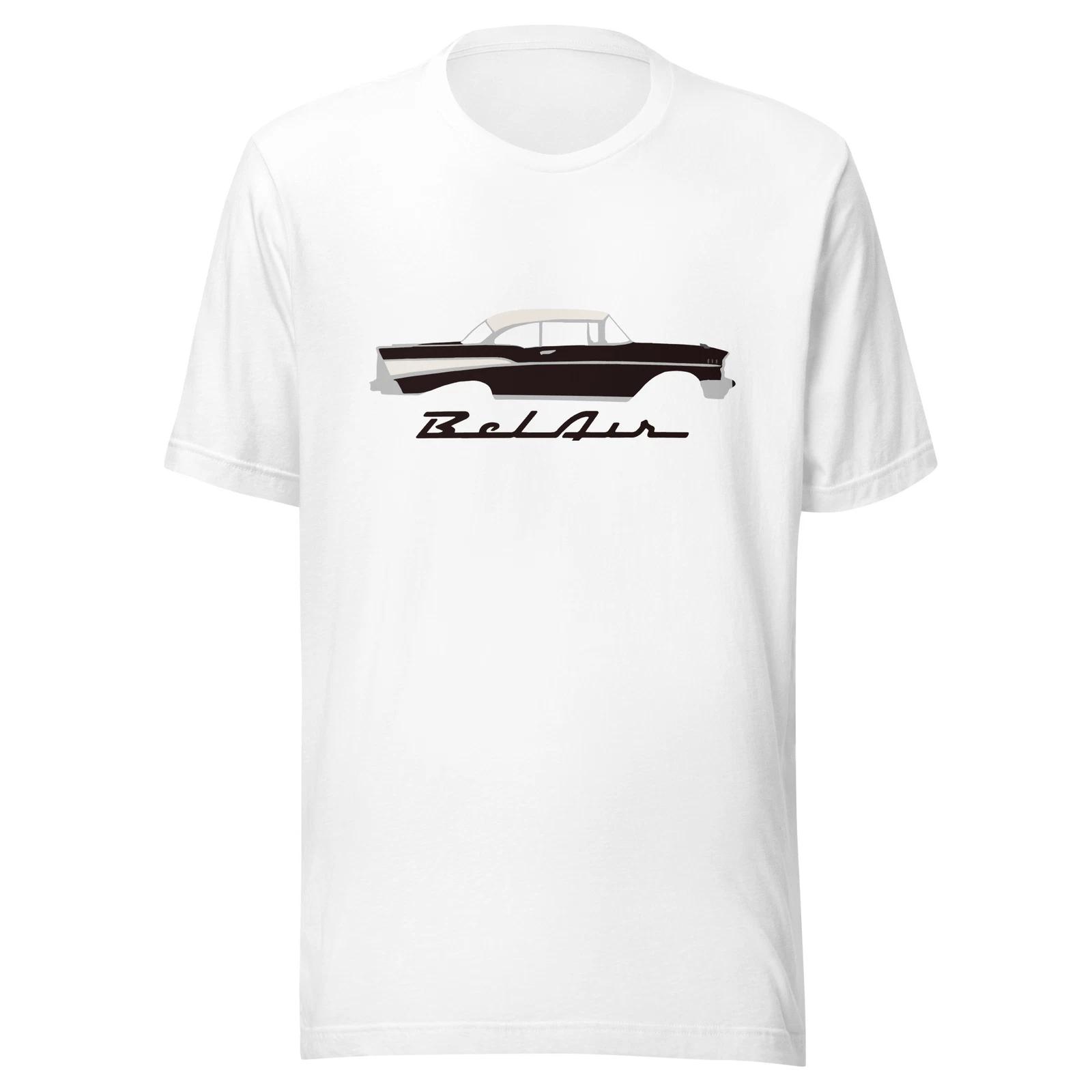 1957 Bel Air Onyx Black Antique 57 Chevy Classic Car Graphic t-shirt XL