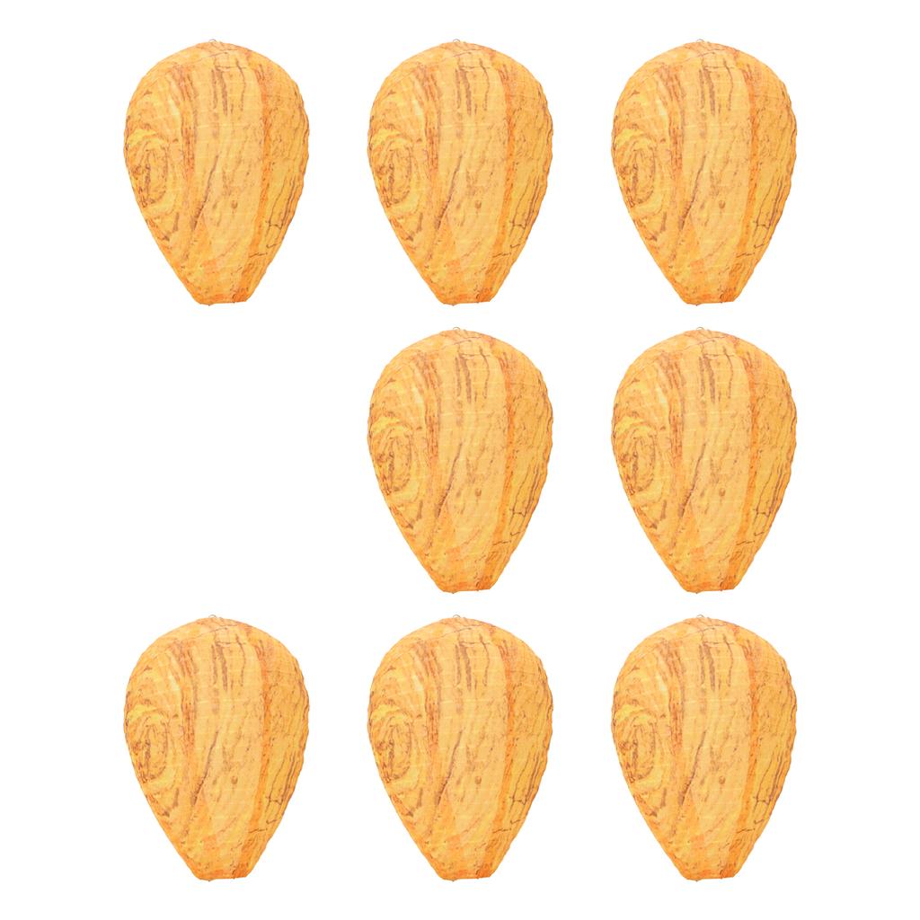 8er-Pack Wespennest-Attrappe Effektive Abschreckung Hängende Falsche Wespenabwehr Hornissennest für Hinterhof