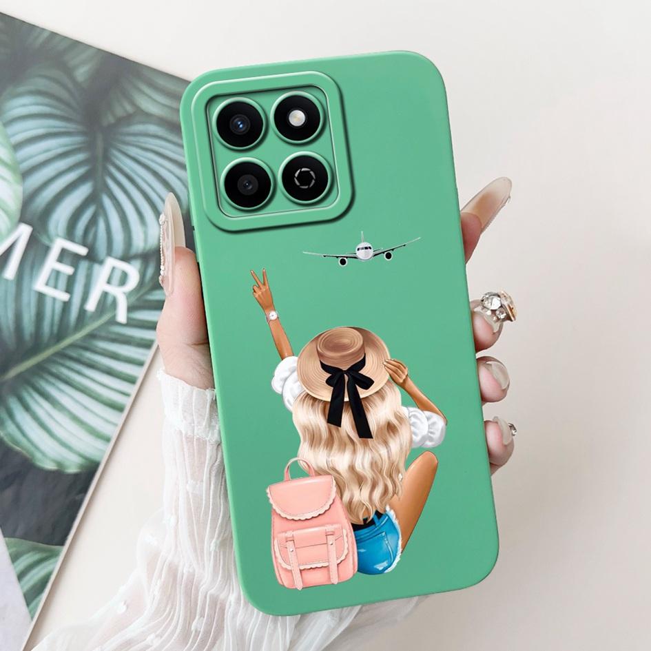 For Honor X7c 4G Case ALT-LX2 Shockproof Cover Sweet Girls Love Heart Soft Liquid Silicone Phone Cases For Honor 200 Smart Coque