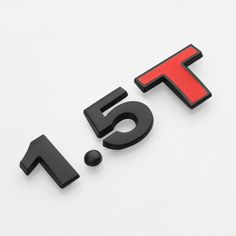 Car Displacement Label 1.4T1.8T2.0T3.0T2.0L2.4L3.0L Metal Modified Displacement Car Sticker Car Tail Label