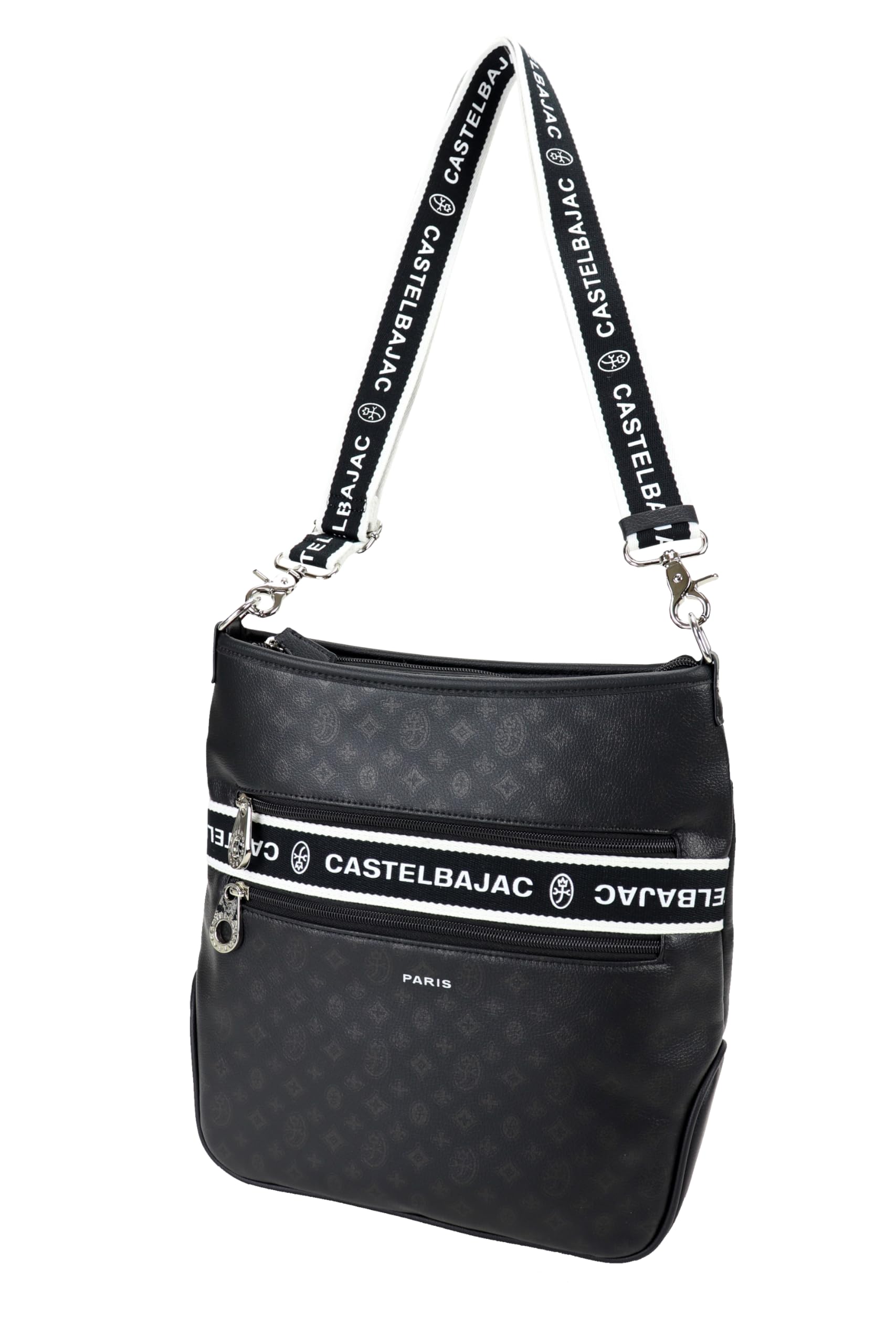 

Castelbajac Bien Shoulder Bag, A4 Size, for Men and Women (Polyurethane (Synthetic Leather), Black)