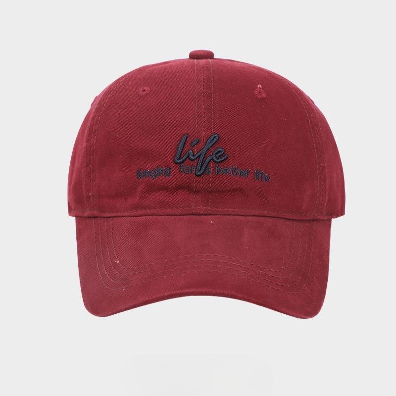 

Новая шляпа для женщин Корейская версия Ретро вышивка букв Мягкий верх Стирка Бейсболка Американский повседневный стиль Модная бейсболка Мужская (54-58cm)