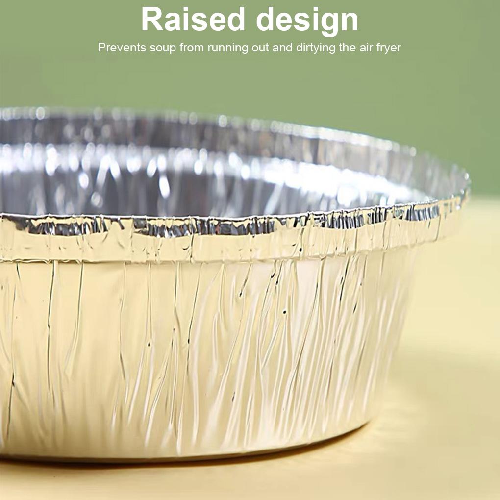 50 adet şeffaf kapaklı pişirme tavaları Dondurucu Fritöz Astarı Pizza Ekmek Tepsileri Yeniden Isıtma Kapları Flanş Plakaları Mutfak Tencere