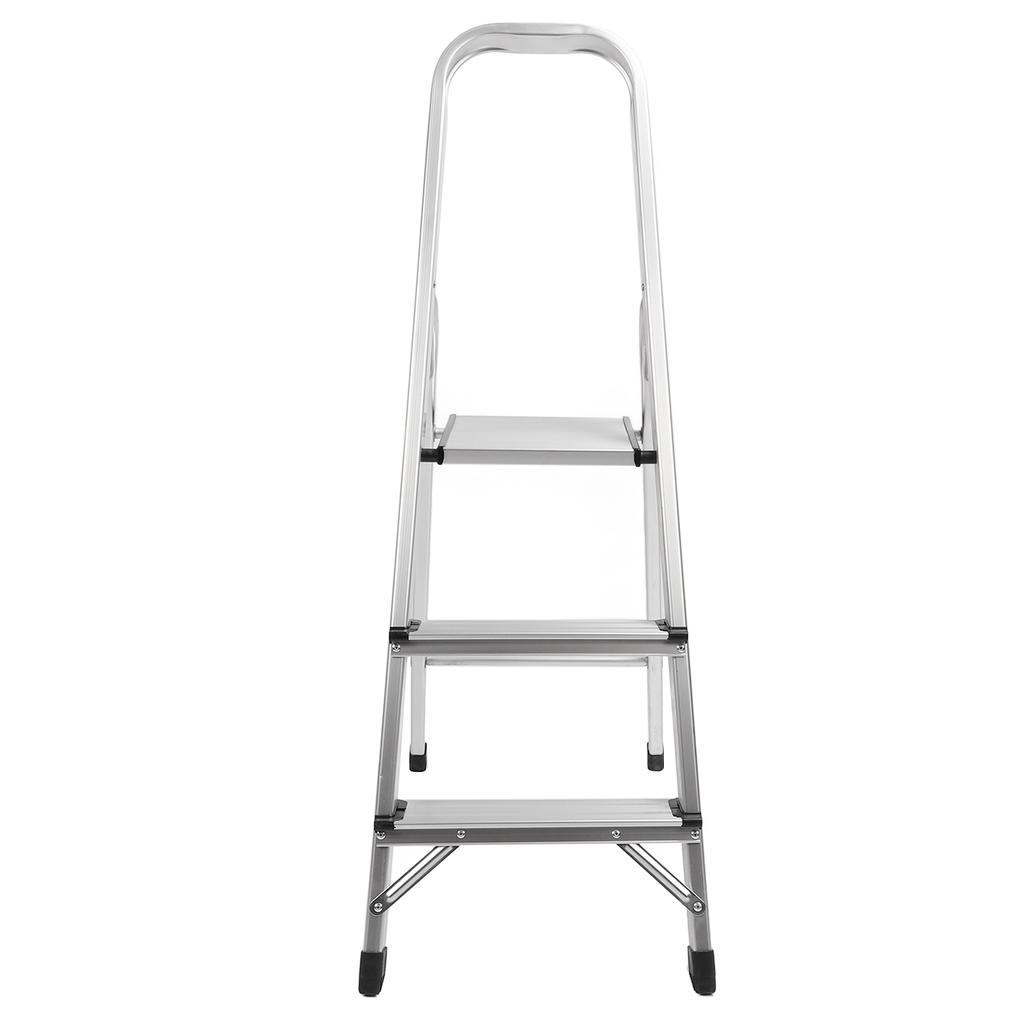 3 Step Ladder Foldable Aluminium Alloy Non Slip 330lbs Capacity Multifunctional Portable Step Stool