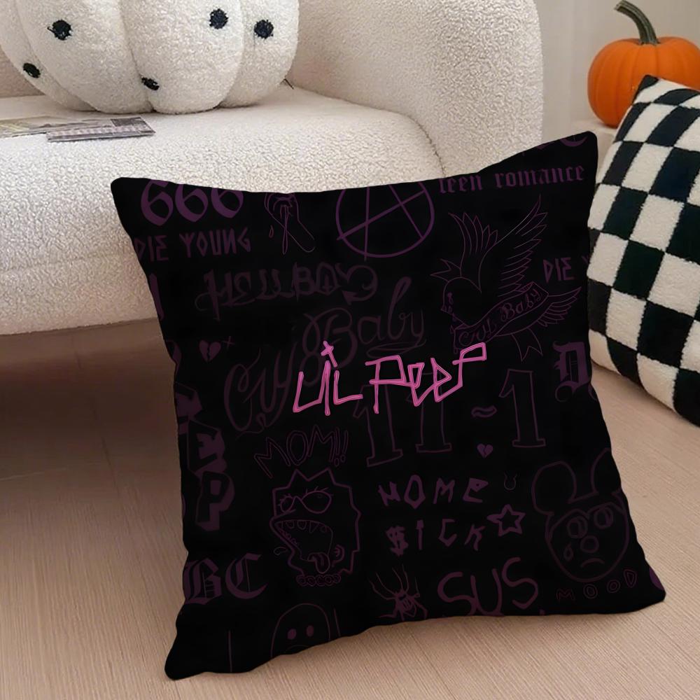 Emotional Rap Singer LLil PPeep Cushion Cover Throw Pillow Cover Hidden Button Durable Polyester Chair Cushion