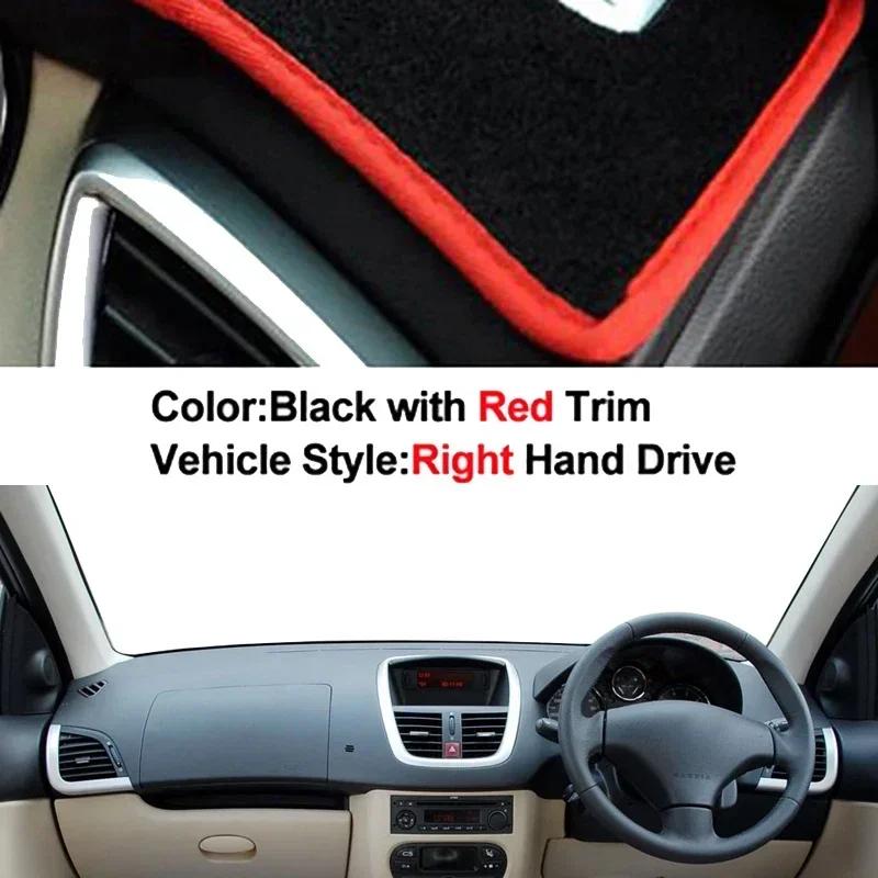 Car Dashboard Cover Non slip pad For Peugeot 207 206+ Dashmat Carpet Cape Car Dash Mat Sun Shade Pad Anti-UV Cushion