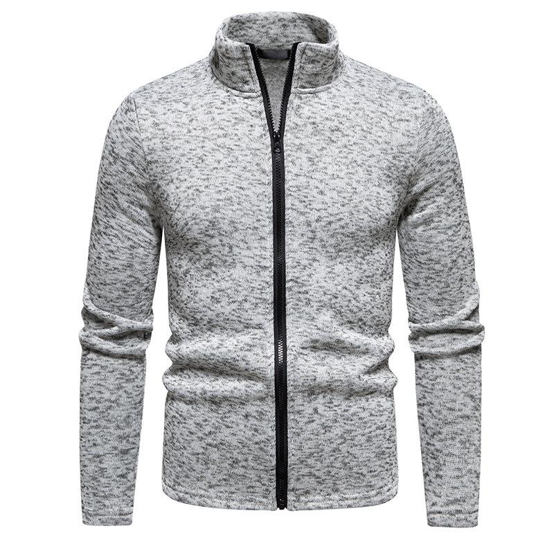 Autumn Men's Zipper Sweatshirt Stand Collar Lightweight Casual Sport Cardigan Comfortable Daily Hoodies