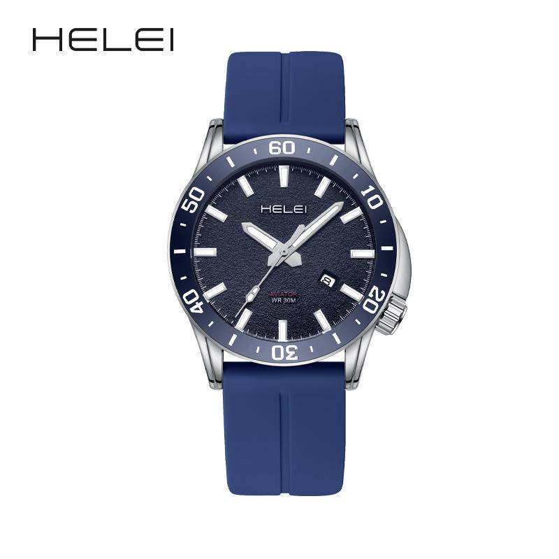 Mens Quartz Watches Large Face Diving Style Wrist Watch Luminous Hands Waterproof Watch with Date