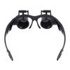 Vergrößerungslinsen Doppelte Brille LED Reparatur Brillen Typ Kopfbedeckung Lupe mit 2 LEDs 6 austauschbare Linsen