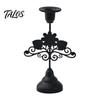Talos Vintage Metal Candle Holder, Romantic Candlestick Dinner Table Centerpiece, Retro Aged Texture Decor for Wedding Party and Home Anniversary