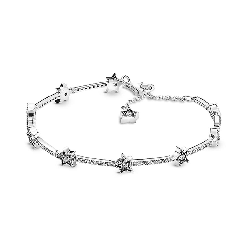 Pandora 925 Silver Cubic Zirconia Bracelets Women's Silver 598498CO1