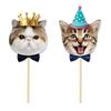 8 Stück Katze Cupcake Dekoration Niedliche Katze Themen Geburtstagsparty Kuchenaufsatz Papier Dessertdekoration
