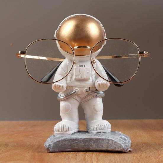 Eyeglass Display Fashionable Hands Holding Design Multi-purpose Resin Astronaut Glasses Holder Stand for Bedside