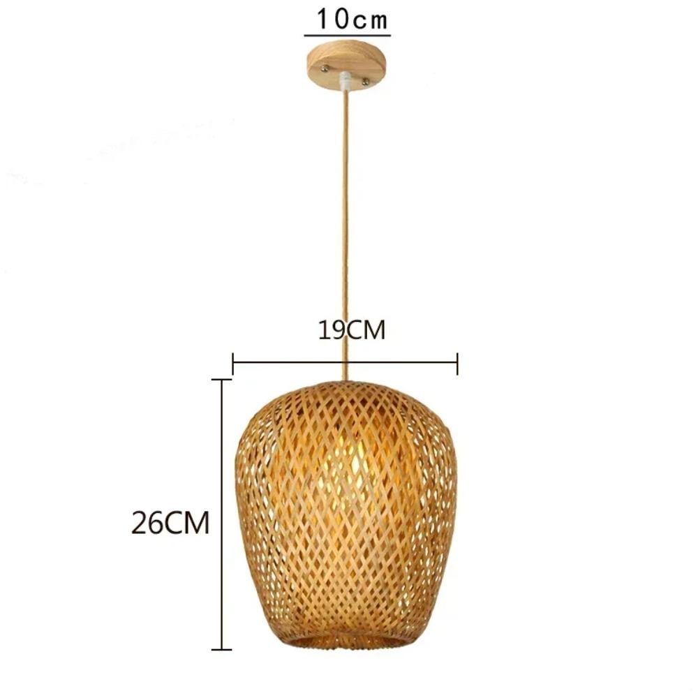 Newest Bamboo Pendant Lamps Ceiling Lights Rattan Wicker Lustre Hand Knit Braiding Suspended Home Dining Braided Decoration