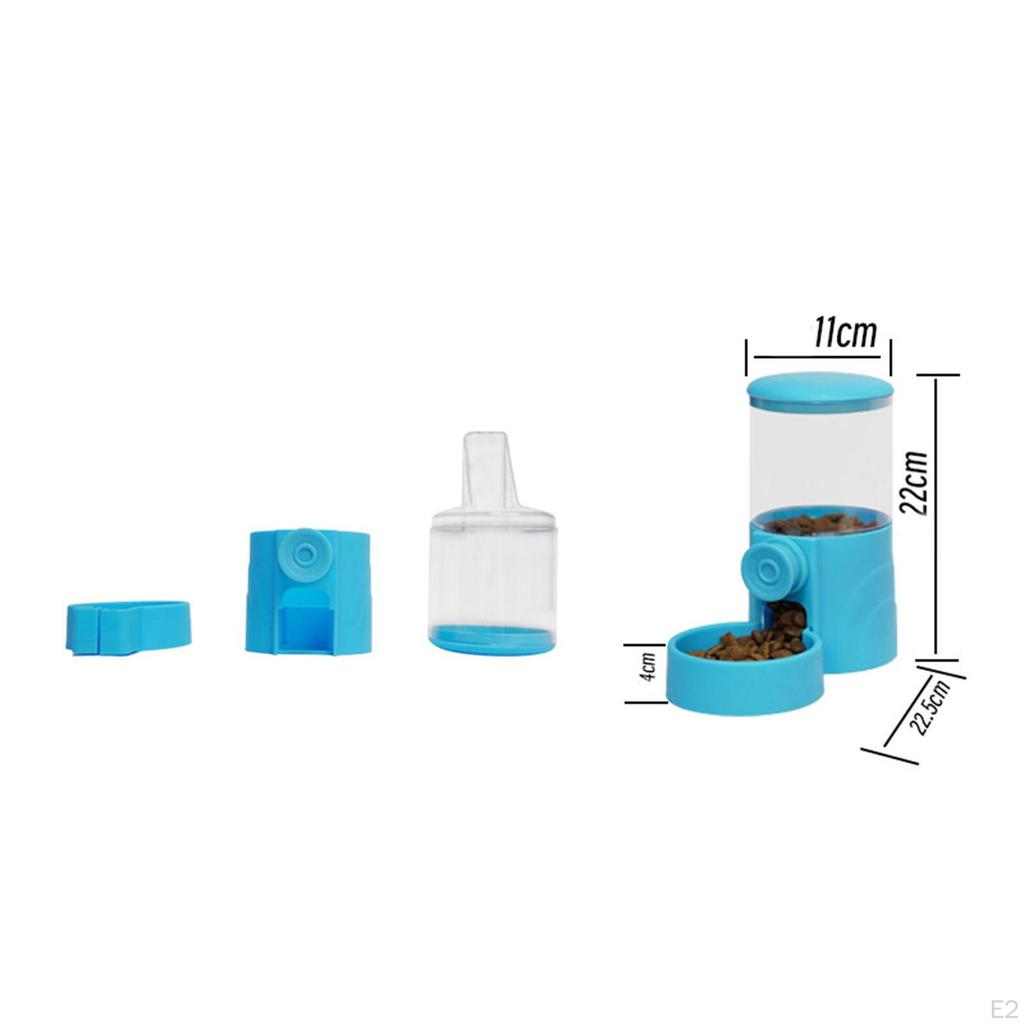 Automatic Cat Dog Feeder Cage Hanging Dispenser Pet Supplies Gravity Food Container