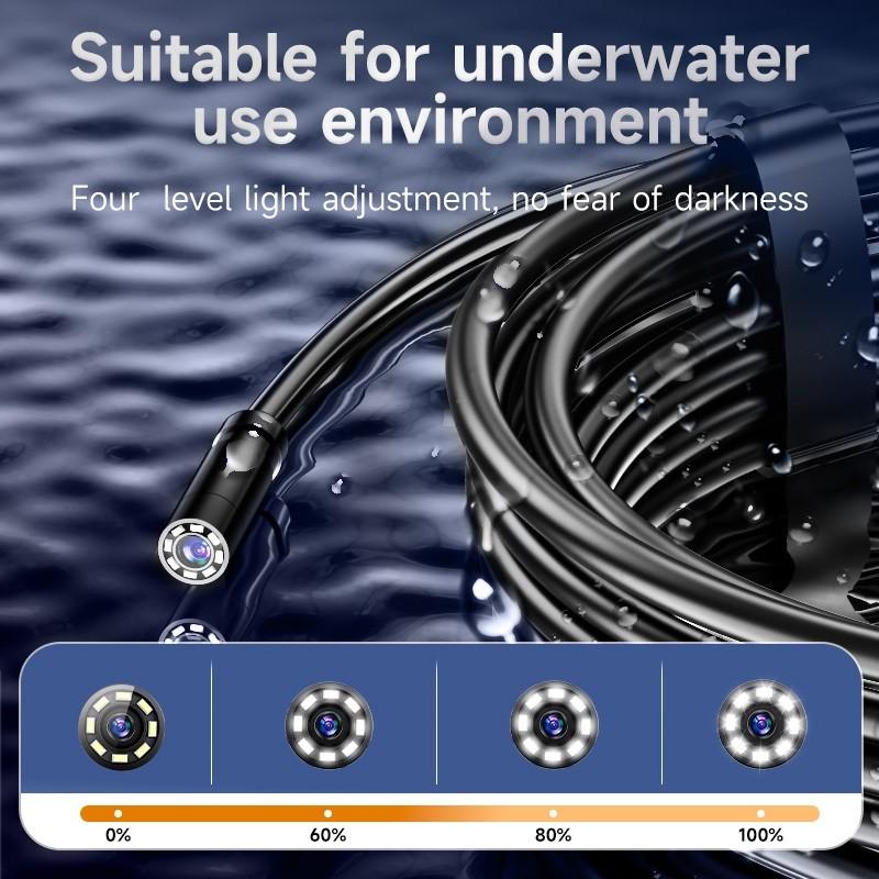 4.3inch IPS Screen Industrial Endoscope Camera 8mm HD1080P 8 LED Light Pipe Car Repair Single Lens Inspection Borescope