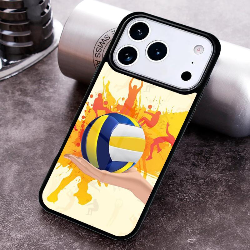 I love Volleyball Phone Case for iPhone 17 16 15 Pro Max Air 14 13 12 11 Plus Shockproof Cover