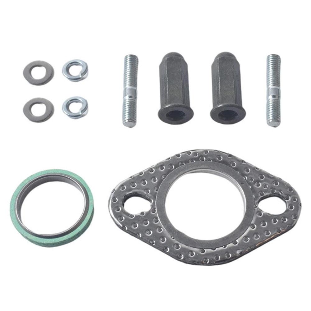 1set 50-150CC Engine Exhaust Pipe Screw Kit Exhaust Pipe Rust Nut Gasket For GY6 Full Set Exhaust Bolt Gasket black 1