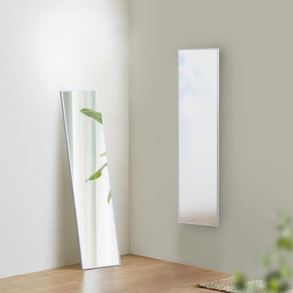 IRIS OHYAMA and Shatterproof Film 28cm Wide X 115cm Suitable for Silver [Lightweight Mirror] Full-Length Mirror, Unbreakable, Wall-Mounted, High,