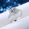 Bague Ringen Trendy Sterling Silver S925 Wedding Ring 1ct 2ct D-COLOR Moissanite Jewelry For Women GRA Certificate Resizable Size