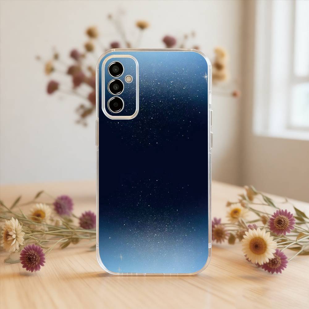Solid Color Starry Sky Phone Case For SamsungA10,12,20,21S,30,31,40,50,51,52,70,71 Transparent Cover