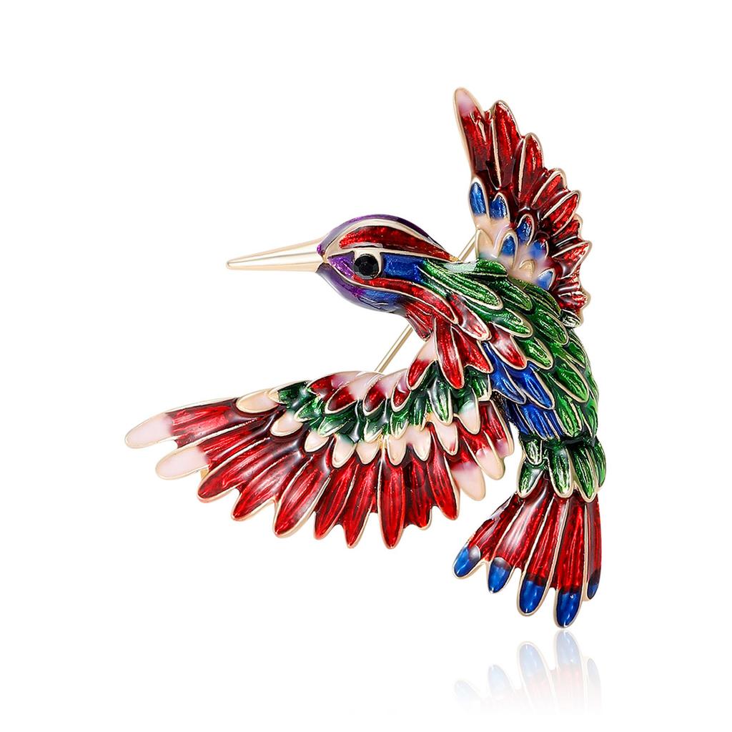 Enamel Hummingbird Brooch for Women Animal Party Gifts Banquet Pins Jewellery Accessories
