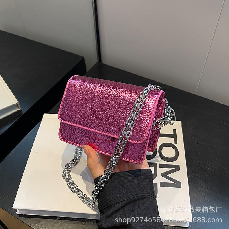 Chain small bag women's bag new 2025 summer explosion mini messenger bag fashionable small fresh shoulder small square bag