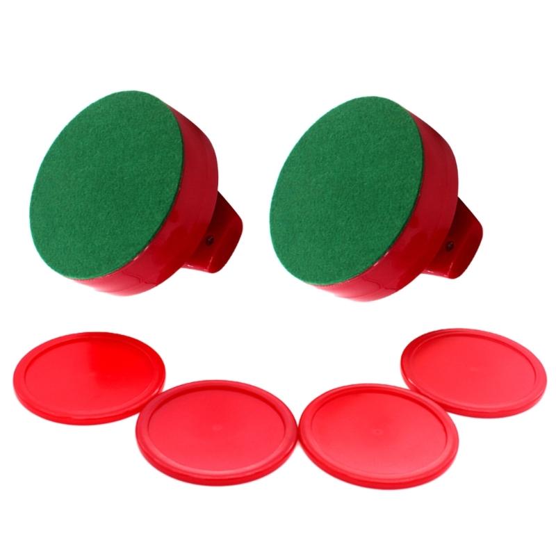 Home Standard Air Hockey Paddle and Pucks 94mm Table Hockey Pusher Set Goal Handle Paddle Replacement for Game Table