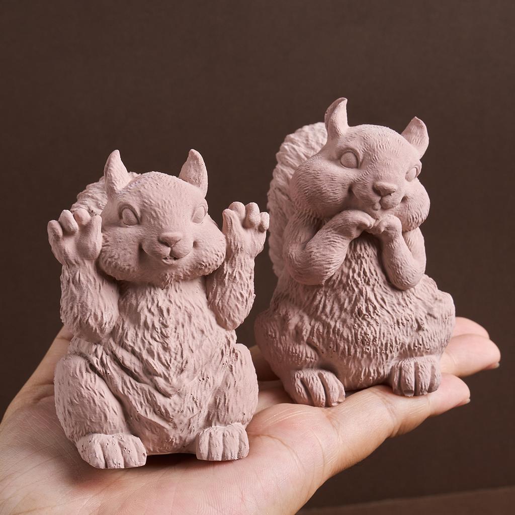 3D Squirrel Candle Mold DIY Cute Animal Craft Making Tool Aromath Soap Plaster Resin Silicone Casting Molds Home Decor Art Gifts