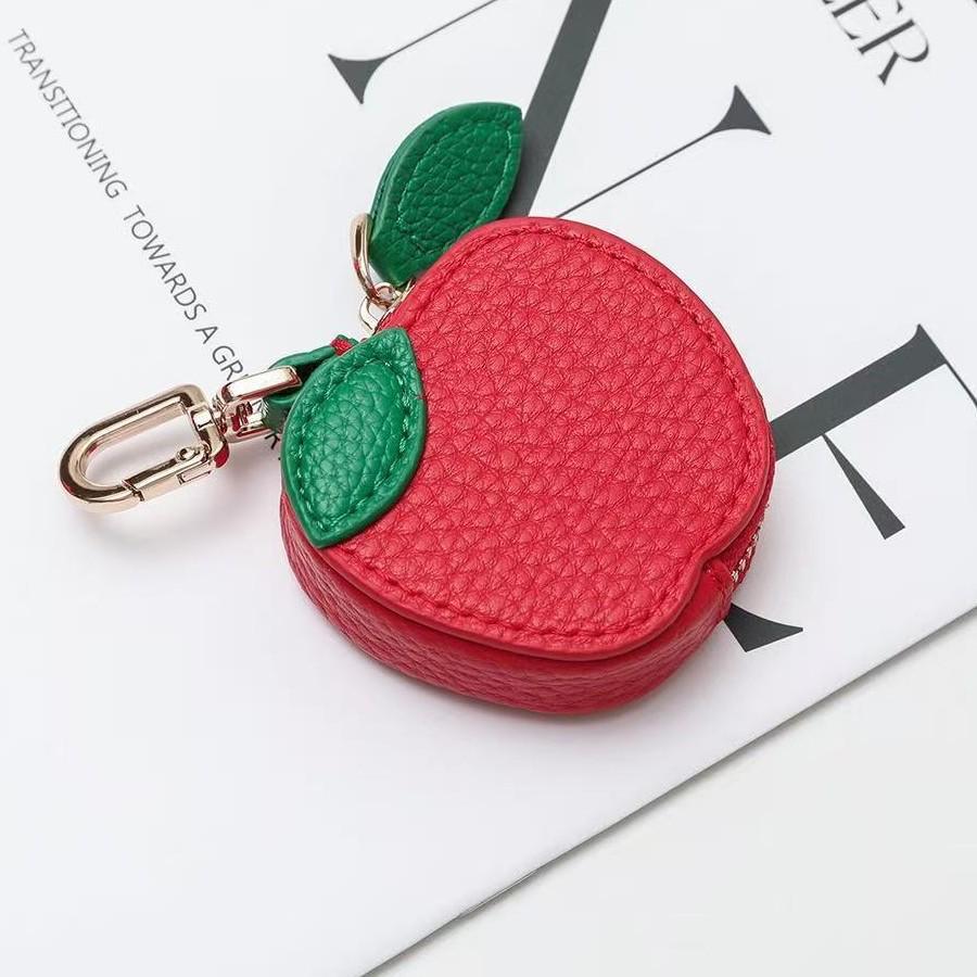 Damen Mode Erdbeere Mini Leder Geldbörse Schlüsselanhänger & Taschenanhänger