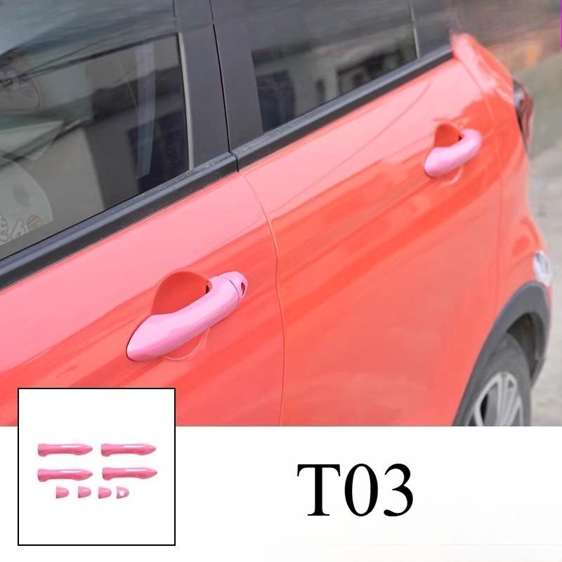 Black Door Outer Handle Decorative Sticker for LEAPMOTOR T03 Door Bowl Handle Changed Style Scratch proof Auto Accessories