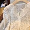 Chic Thai Lace Embroidered Top for Women - Stylish Spring/Autumn Design