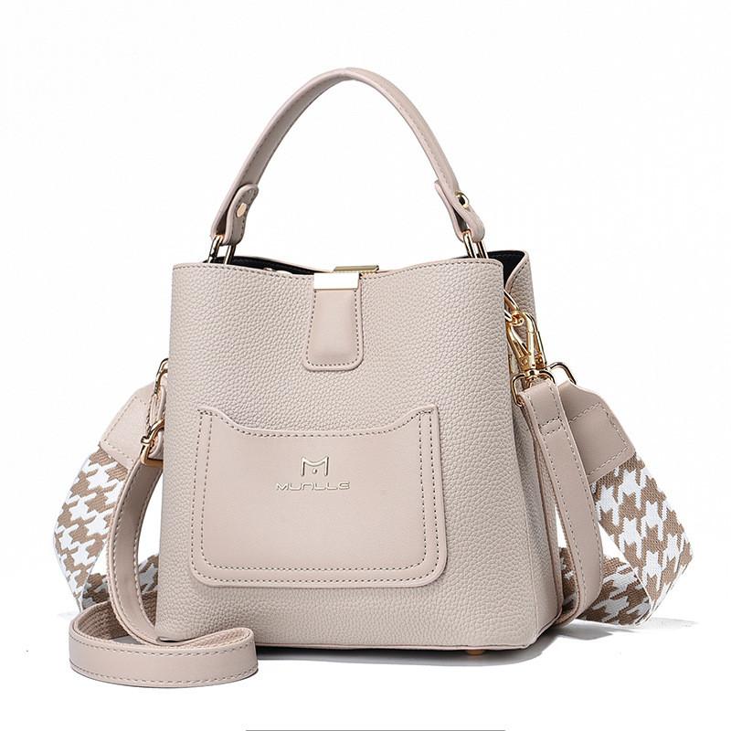 Stilvolle und elegante PU-Leder-Eimertasche für Damen mit schickem Design und vielseitigen Farben