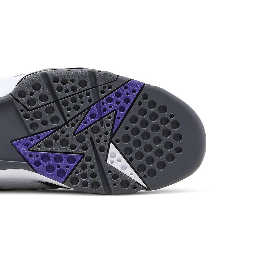 Air Jordan 7 Retro 'Flint' 2021 (Unisex) White / Flint Grey / Black / Varsity Purple Vintage Basketball Shoes CU9307 100