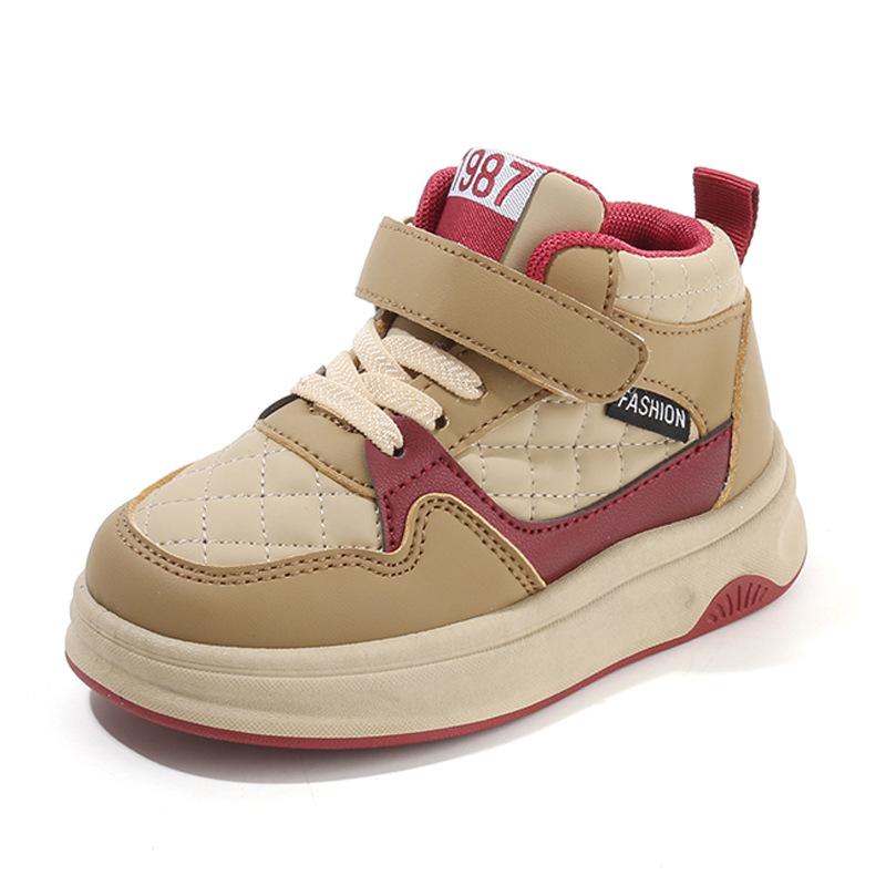 

Детская спортивная обувь 2025 весна и осень повседневные кеды для мальчиков высокие легкие туфли-хлебушки для девочек с мягкой подошвой обувь для малышей 21-26 (6 pairs in one hand) бордовый