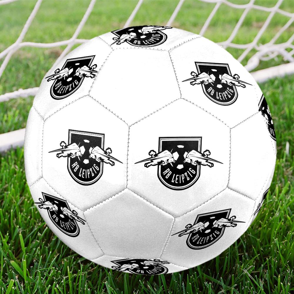 RB leipzig logo Soccer Ball, colorful, suitable for all ages, machine-stitched, PVC material, competition grade, durable and high bounce