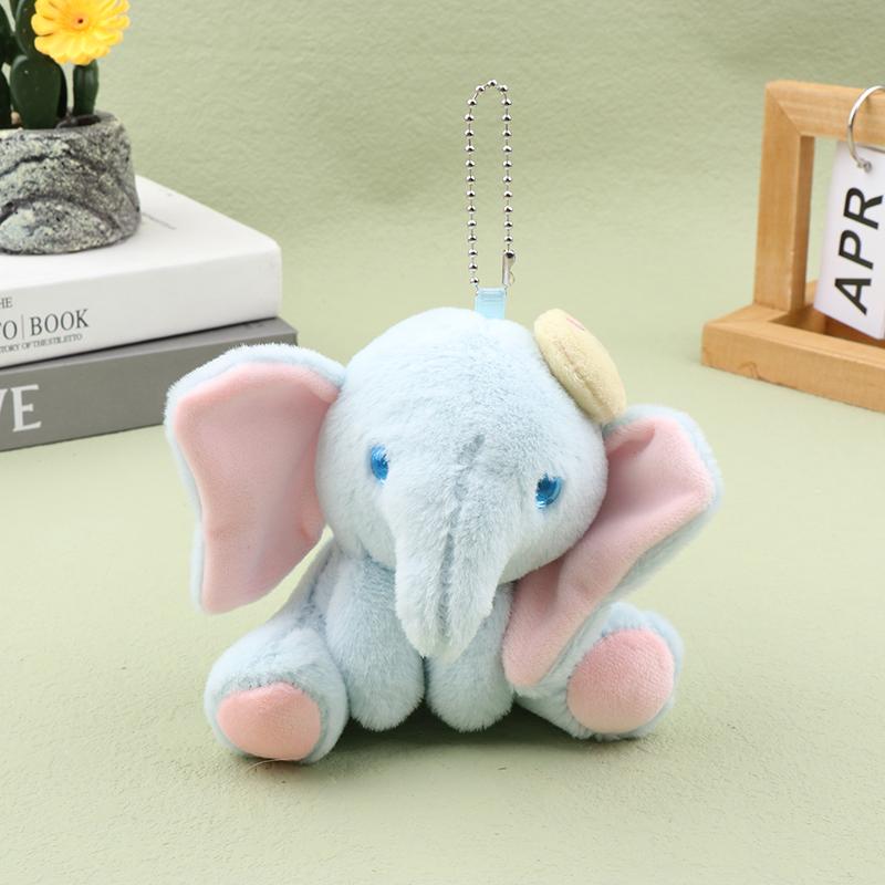 

10 см плюшевая игрушка плюшевый слон анимация слон кукла плюшевый брелок рюкзак сумка подвеска украшение праздничный подарок синий