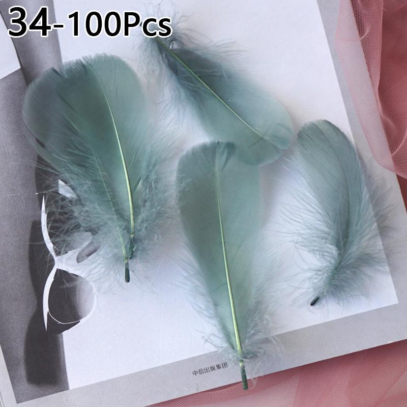 Plumes d'oie colorées naturelles, 100 pièces, 6-12 Cm, Plumes pour décoration de vêtements de fête de mariage, plumes artisanales DIY