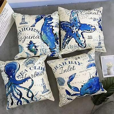 Marine Octopus Cotton Throw Pillowcase Cushion Pillowcase 45x45 Cm Pillows Decor Home  Pillow Cover  Home Decor