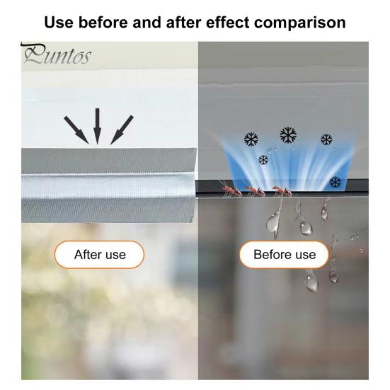 1 Roll 7x2000CM Window Sealing Tape Self-Adhesive Weather Stripping Winter Windproof Waterproof Home Office Door Window Insulation Tape