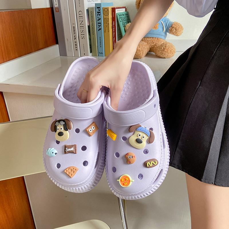 EVA Krankenschwester Strand Lochschuhe Mädchen neuer Sommer Zuhause Plateau Draußen Tragen vielseitige coole Hausschuhe