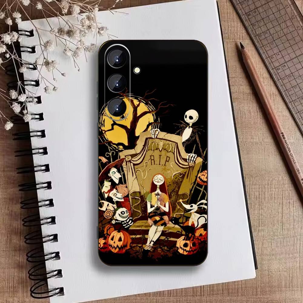 P-Nightmare Before Christmas Phone Case For Samsung Galaxy A73,21,22,32,71,53,52,51,80,5G Soft Black Cover