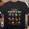 Dungeons and Dogs Herren Damen Baumwollhemd DND Inspiriertes Geschenk DD Fans Hipster Kleidung Tabletop D20 Würfel RPG Drachen Gamer T-Shirt