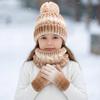 Children’s Winter Gradient Knit Hat, Scarf & Gloves Set
