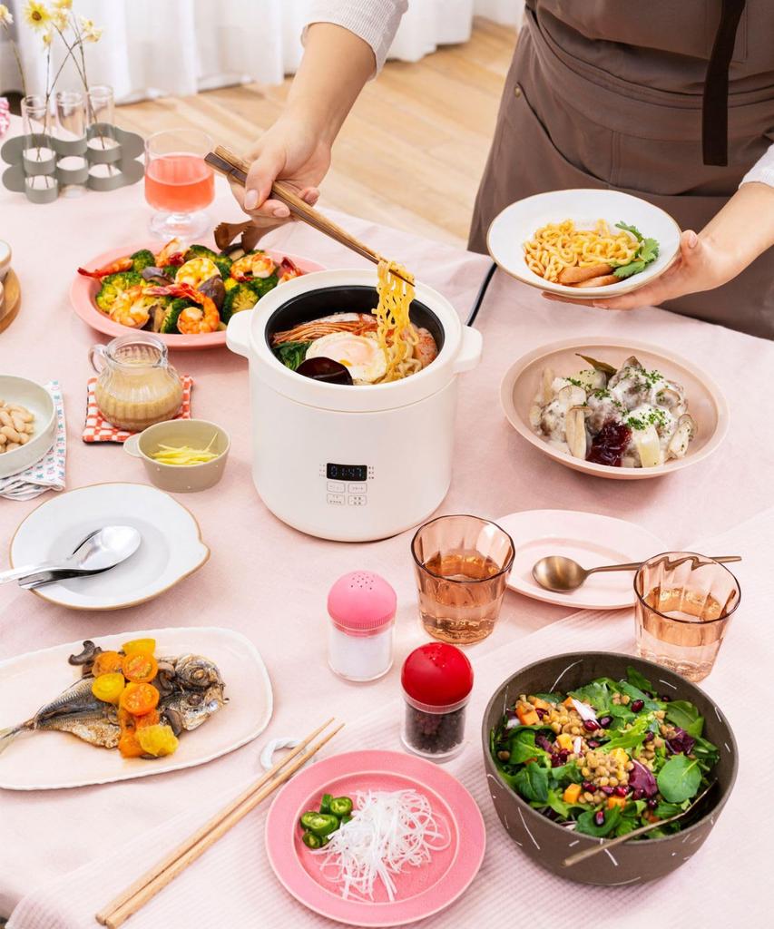 BRUNO Rice Cooker, Perfect for Single Living, Compact, Multi-Function, 2-Cup Capacity, Easy To Cook, Steam, Stew, White Rice, Brown Rice, Porridge,