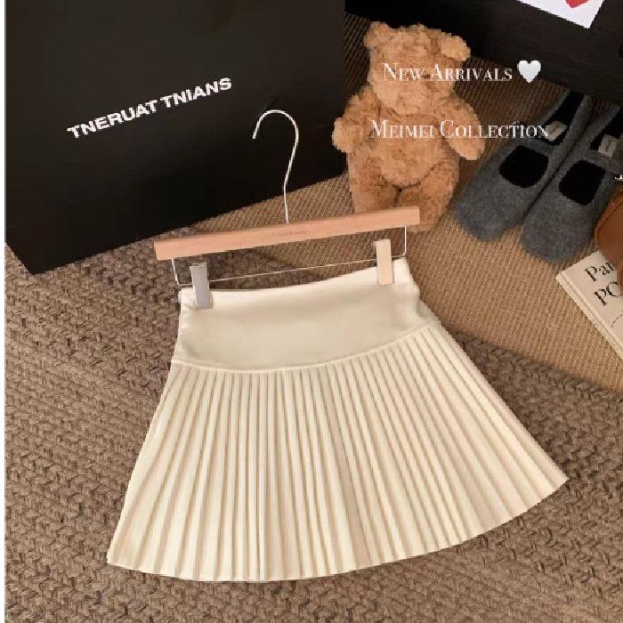 Damen High-Waist A-Linien Faltenrock - Schlankmachend, Kurzer College-Stil für Frühling & Herbst