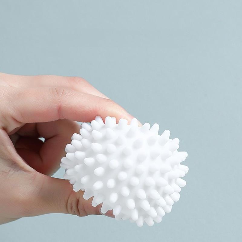 4 Pieces Circular Pure White Magic Cleaning Drum TPR Anti-Winding Laundry Ball Washing Machine for Dirt Removal and Knotting