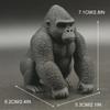 3D Printed Silver Backed Gorilla Statue, Realistic Chimpanzee Ornament, Used for Desktop, Office, and Holiday Home Decoration
