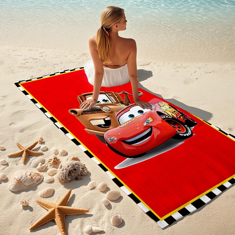 Lightning McQueen Beach Towel Outdoor Camping Beach Towel for Vacation Swim Outdoor Pool Absorbent Bath Towel