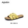 Augustine slippers women's summer wear 2025 new with skirt flat beach shoes one pedal casual sandals